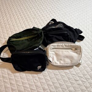 Bundle Black White Green Waist Bags